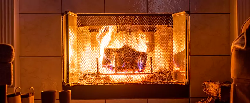 Mendota Hearth Landscape Fireplace Installation in Highland, California